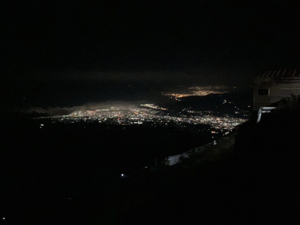富士市、静岡市方面の夜景