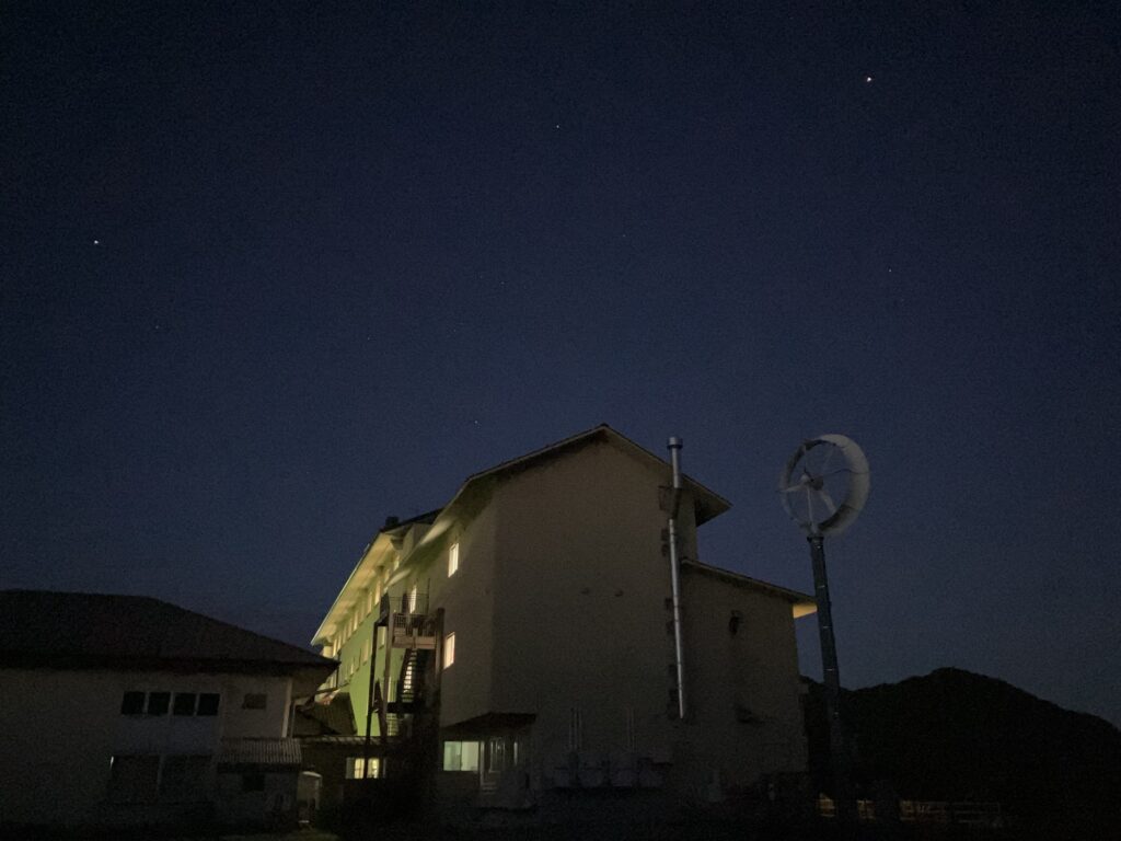 星空がキレイなホテルに泊まり・・・